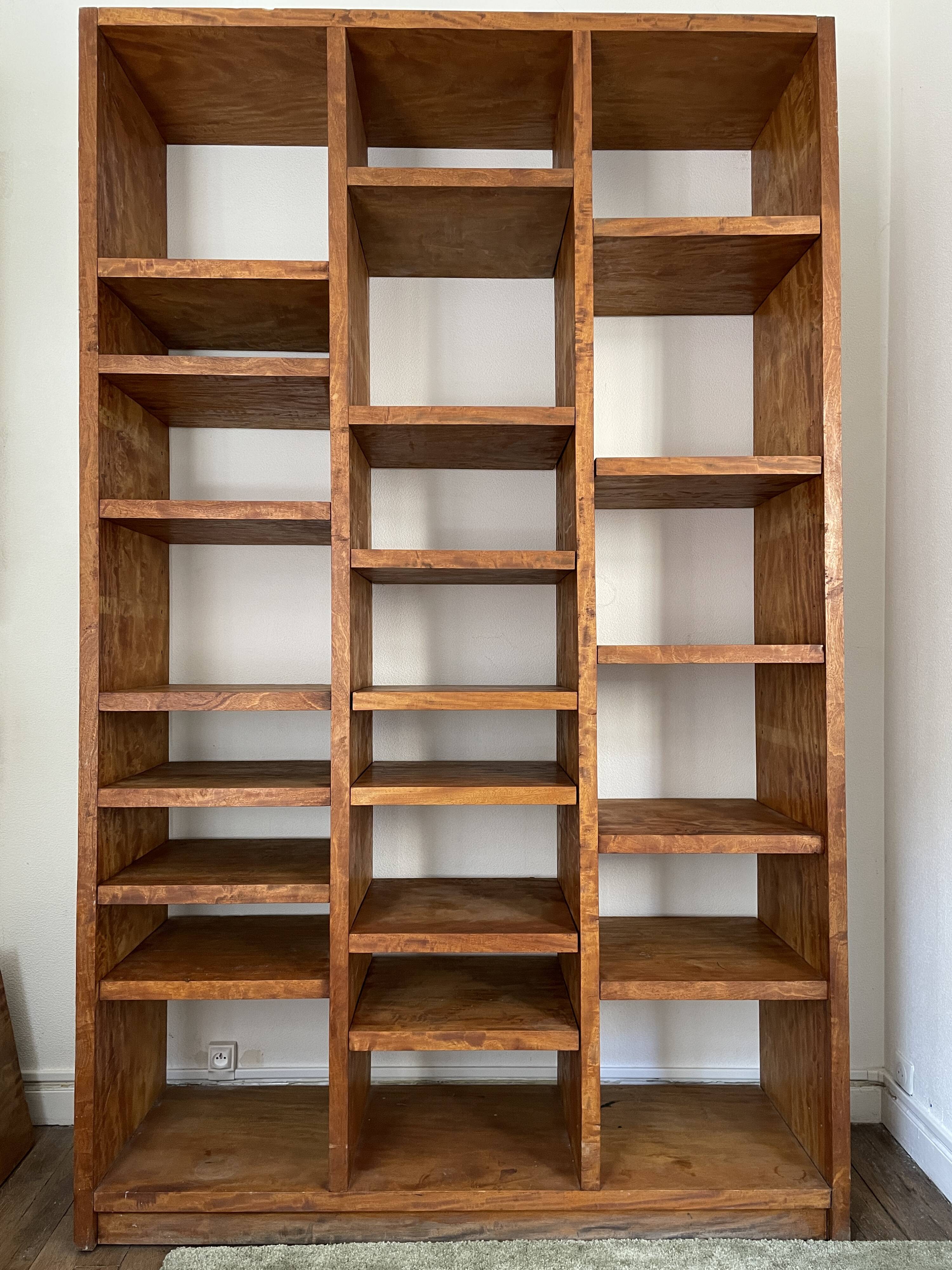 Bibliothèque etagère bois massif