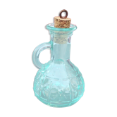 Fiole en verre vert