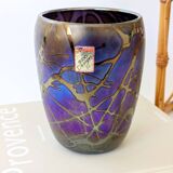 Rare Joska vase, Art Nouveau style, iridescent blown glass, Germany 1990