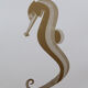 Gravure 1 couleur bronze or foncé hippocampe