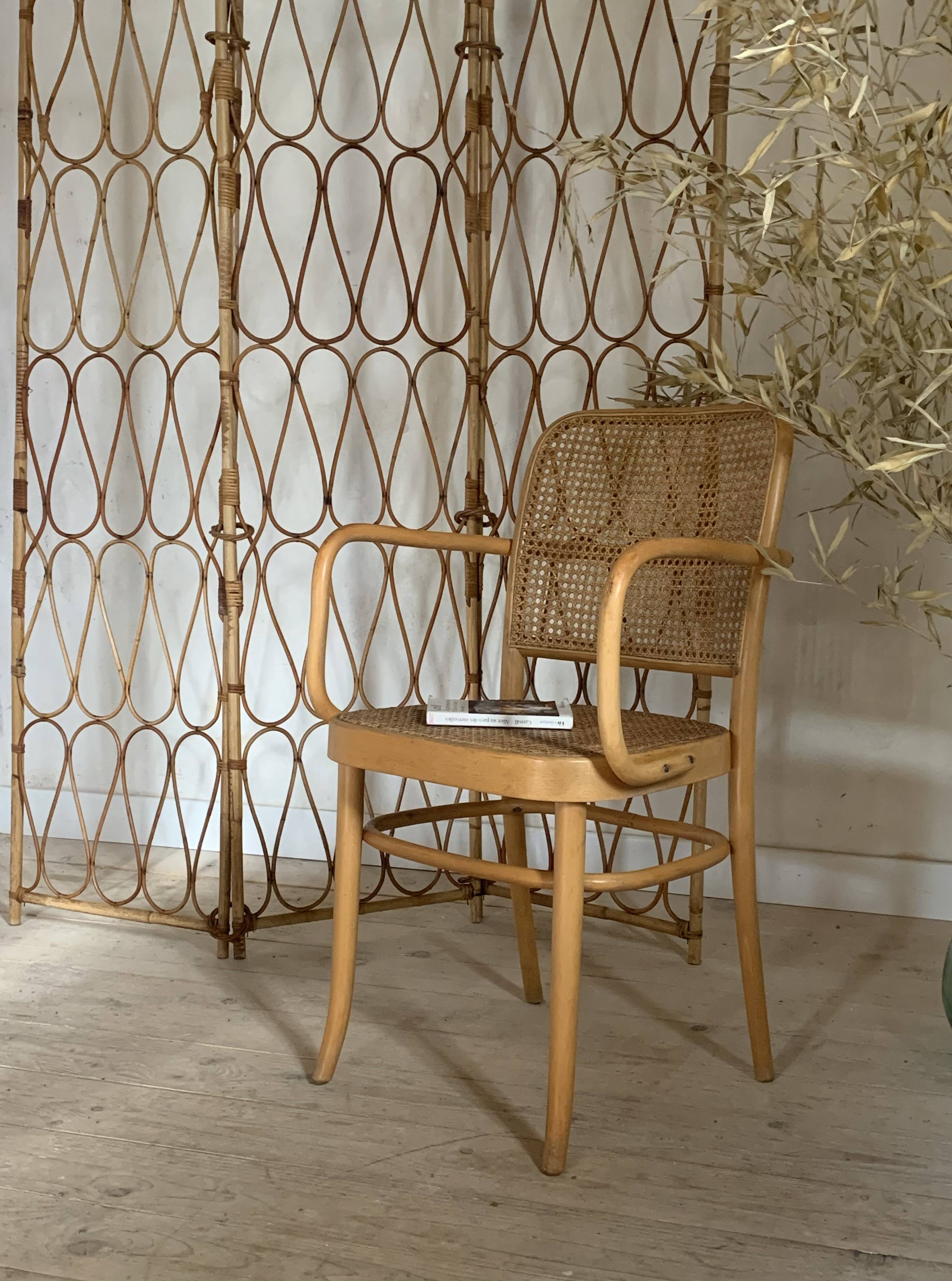 Vintage rattan screen