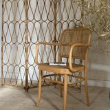 Vintage rattan screen