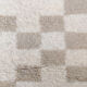 Cream checkered Berber rug