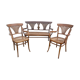 Thonet set bench and two armchairs