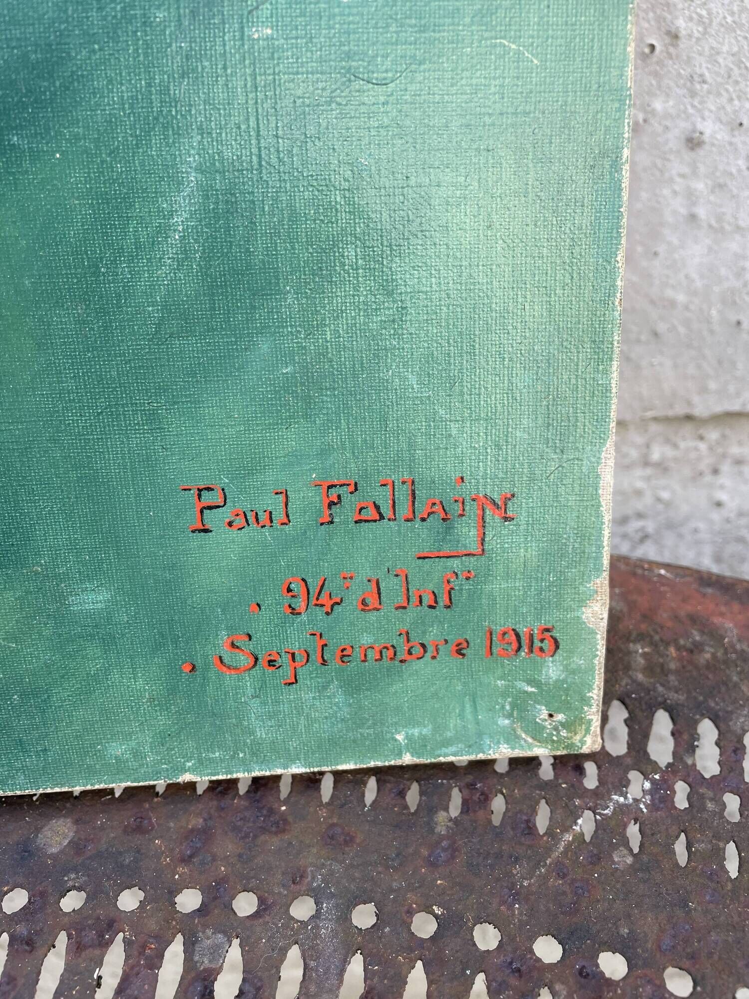 Old oil on canvas signed Paul Follain. 1915