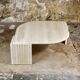 Travertine eye coffee table by Roche Bobois, 1970s