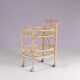 1950s bamboo trolley with two glass tops Italy