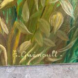 Flowers in a meadow signed