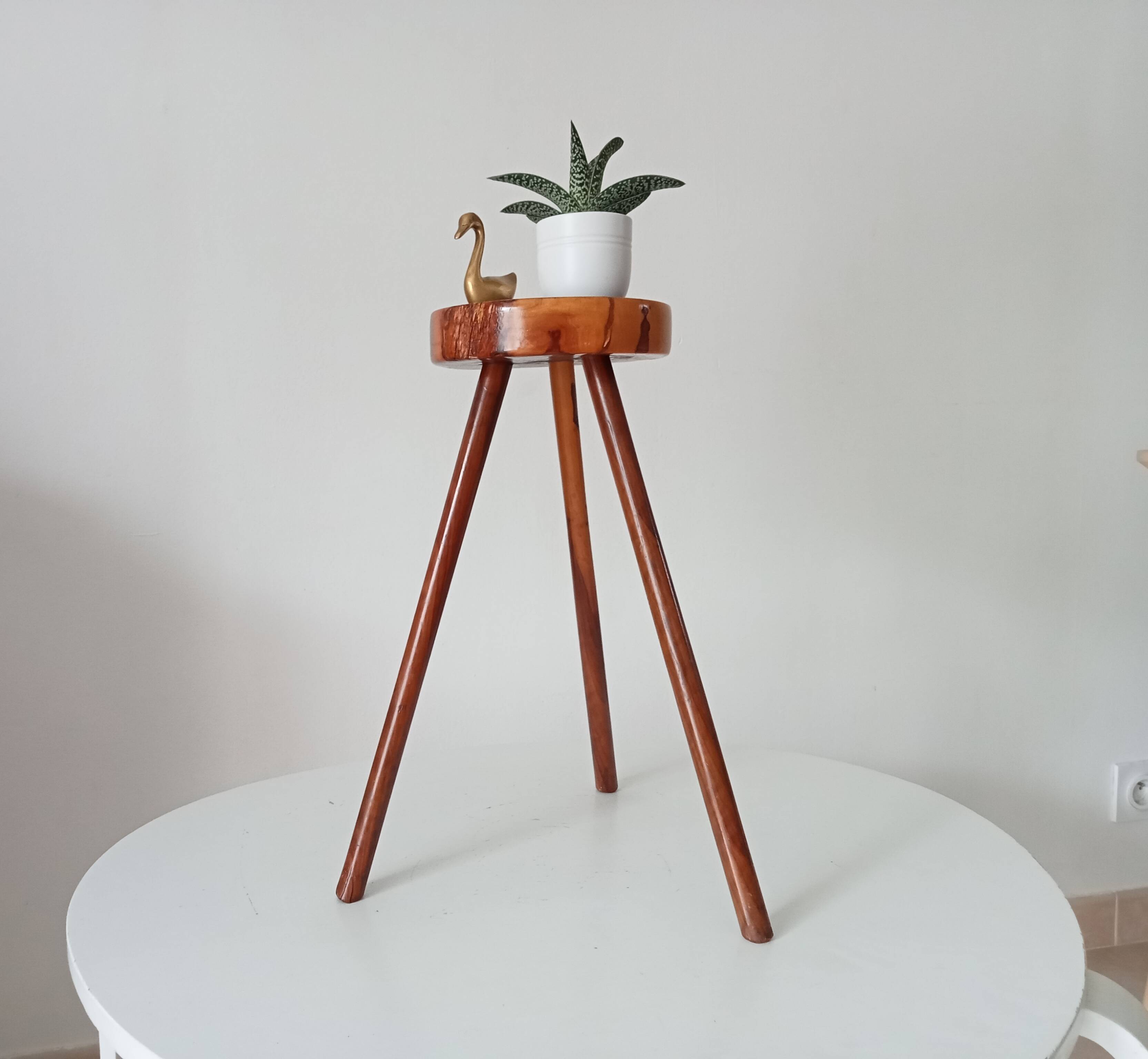 Brutalist tripod stool from the 1960s.