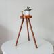 Brutalist tripod stool from the 1960s.