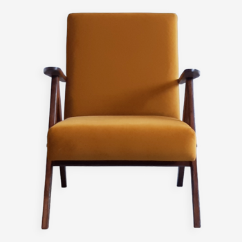 Fauteuil modèle b - 310 en velours d’or