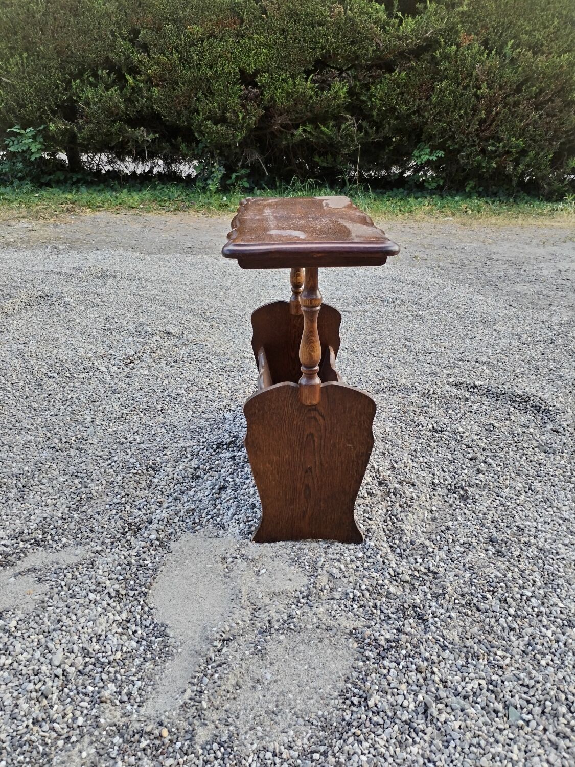 Porte-revue ancien  panier bois