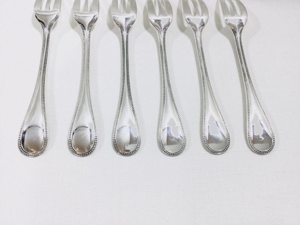 Christofle pearl cake forks