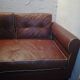 2-seater vintage fawn skai