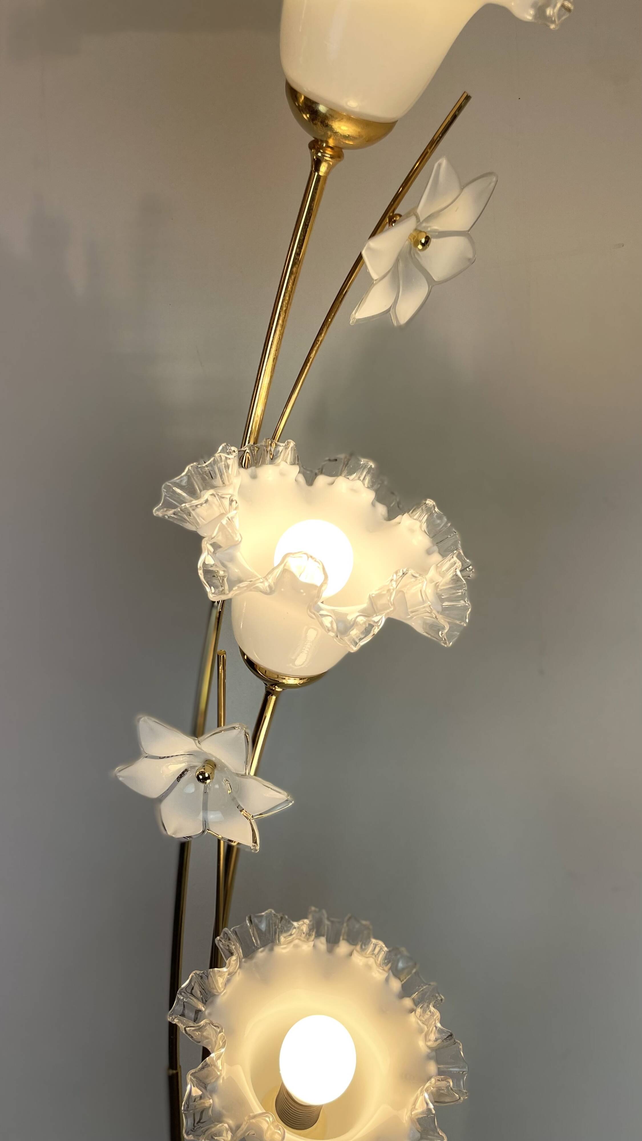 Golden Murano Floor Lamp, 1980s
