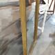 Restoration period gilt mirror in wood and stucco, 119x63 cm