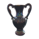 Iridescent black baroque vase