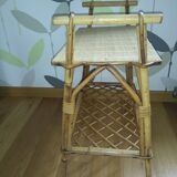 Rattan bedside table