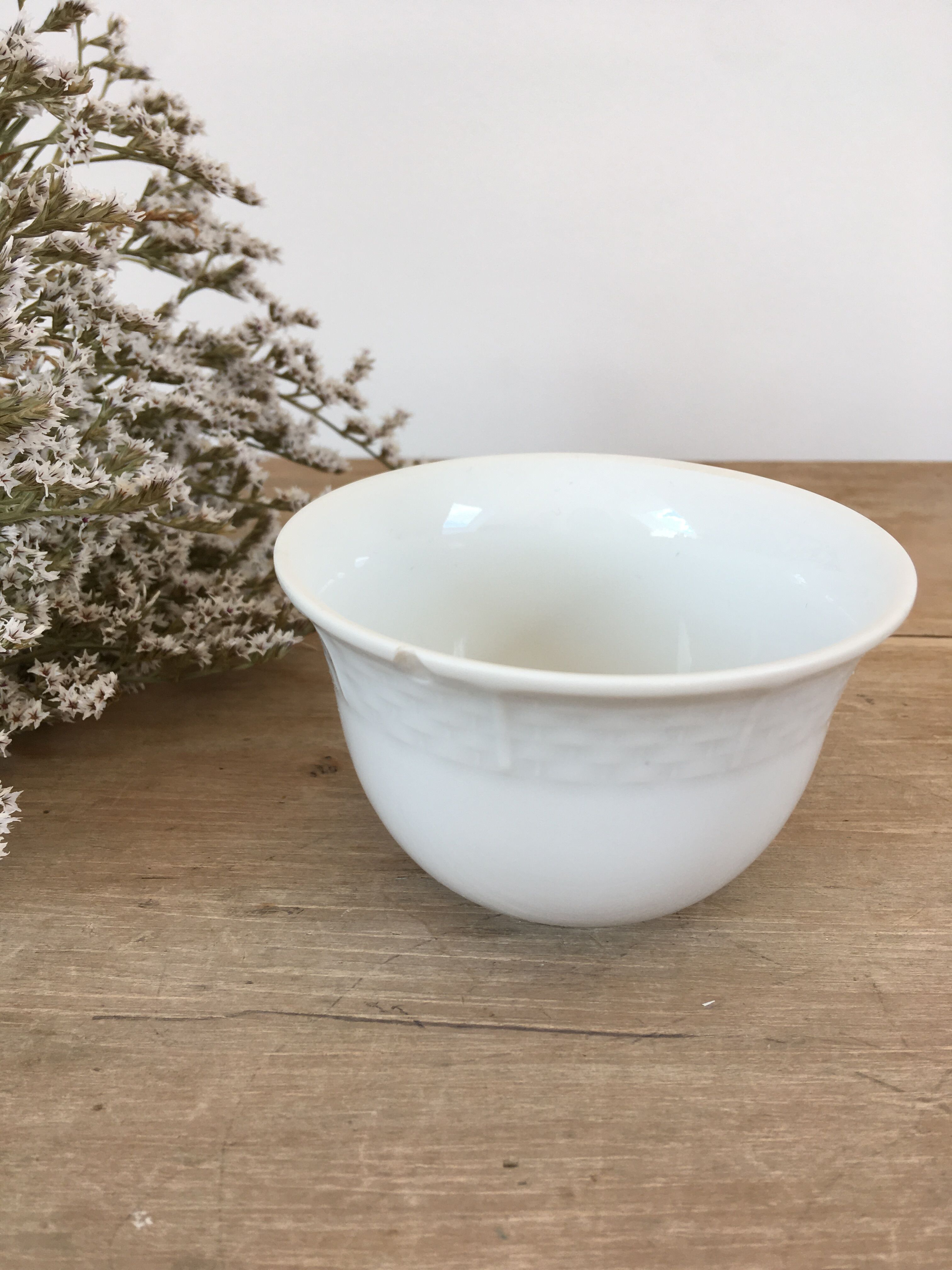 White porcelain tea cups