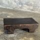 Small stool, black solid teak accent stool wabi-sabi L30 W8.5 H6.