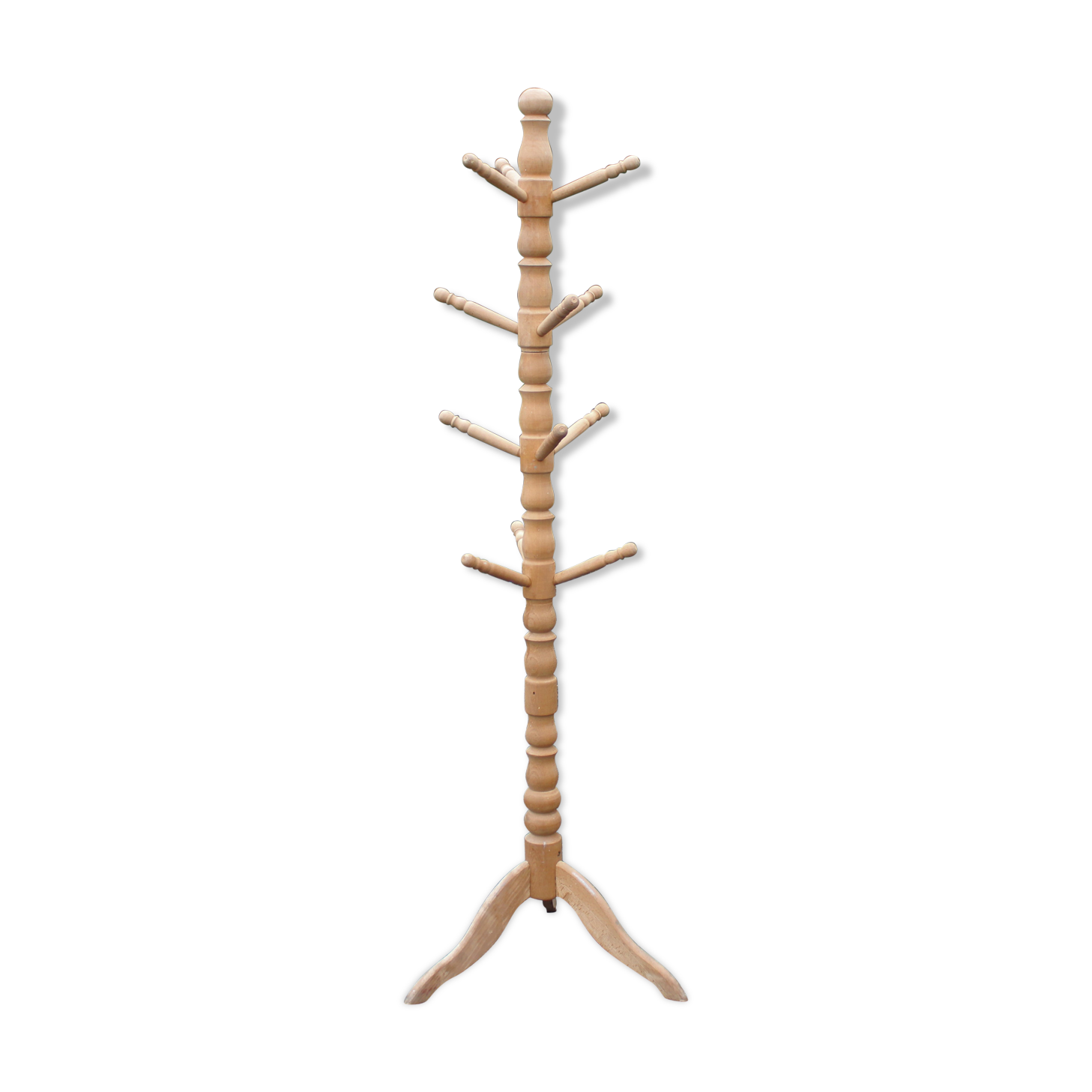 Wooden coat rack