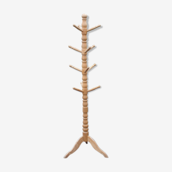 Wooden coat rack