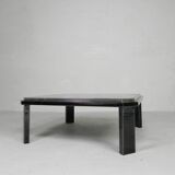 Table basse Fedam style Hollywood Regency en marbre et acier