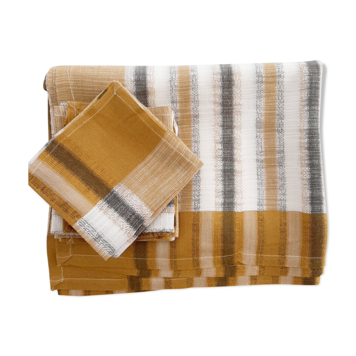 Nappe vintage et 8 serviettes