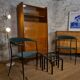 Pair of vintage suede chairs with metal legs from Arper.