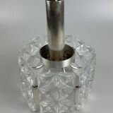60s 70s ceiling lamp chandelier Hillebrand Leuchten Germany glass metal