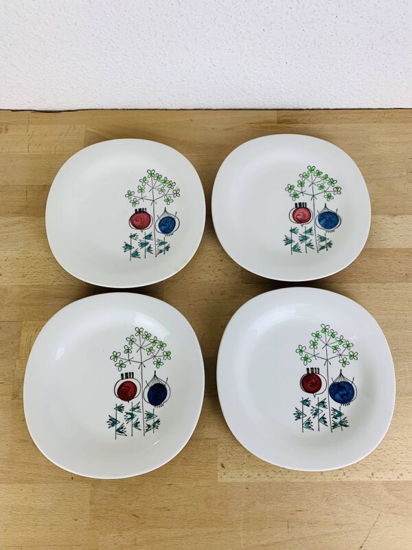 4 assiettes à dessert Pomona par Marianne Westman pour Rörstrand Sweden