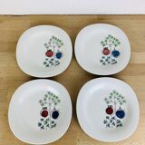 4 assiettes à dessert Pomona par Marianne Westman pour Rörstrand Sweden