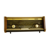 Wood, glass, bakelite, vinyl and brass radio - Bi-amp radio - Philips