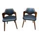 Pair of wooden armchairs