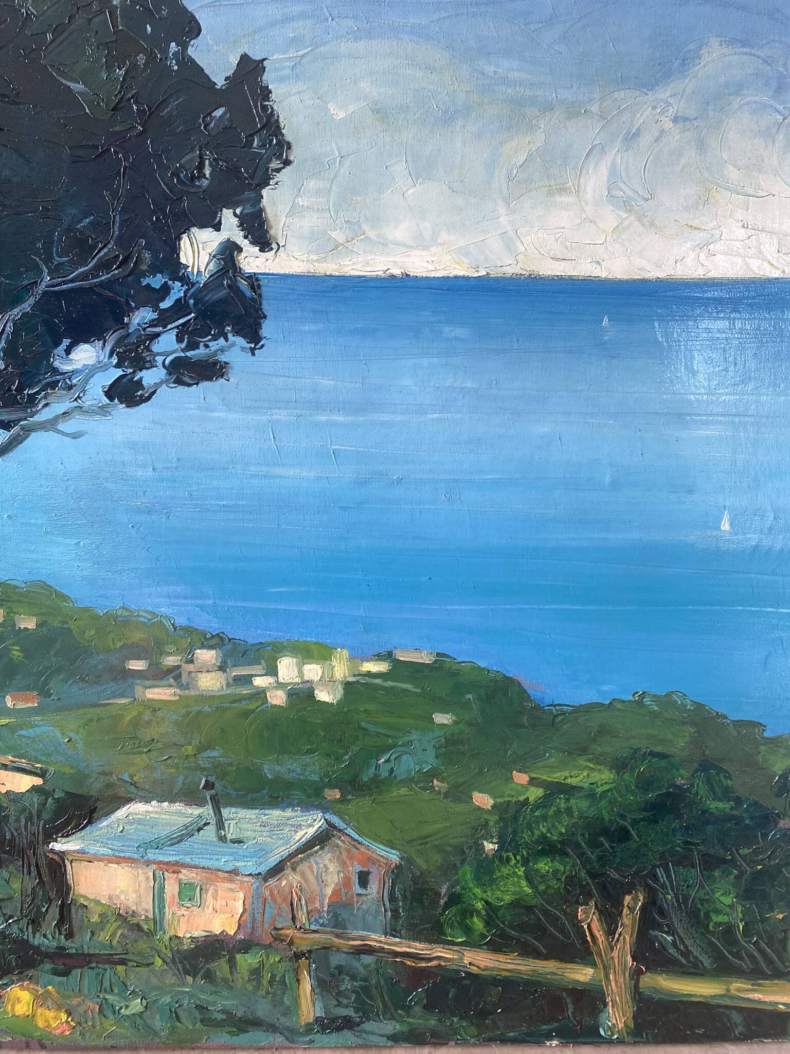 Mediterranean landscape signed from 1970