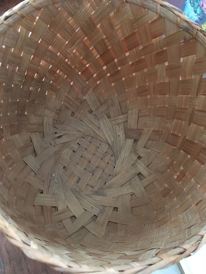Bamboo basket intertwined