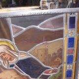 19th century stained glass window “Jesus”