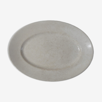 Ravier blanc en faience style creil et montereau