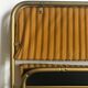 Vintage folding chair lafuma chantazur with striped golden fabric