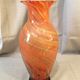 Vintage vase orange twist red and yellow