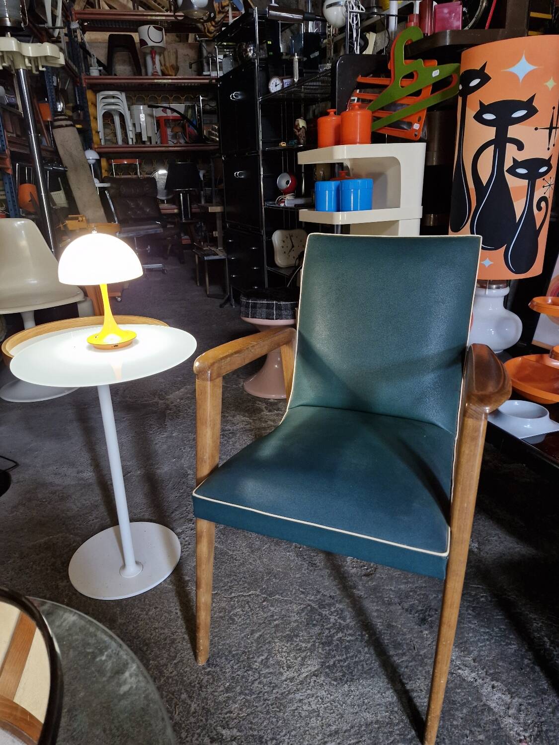Rare 1950's pair of scandinavian design bridges armchairs