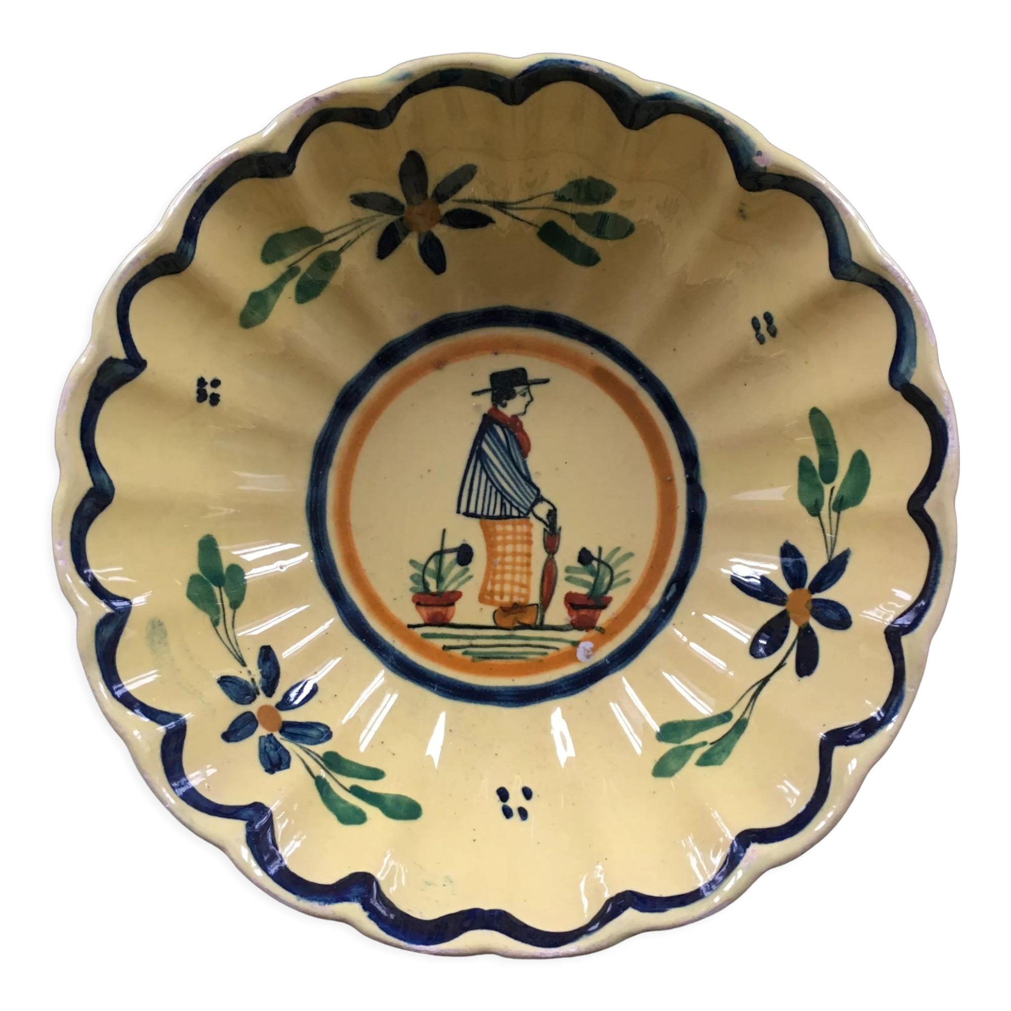 Signed Breton decor bowl