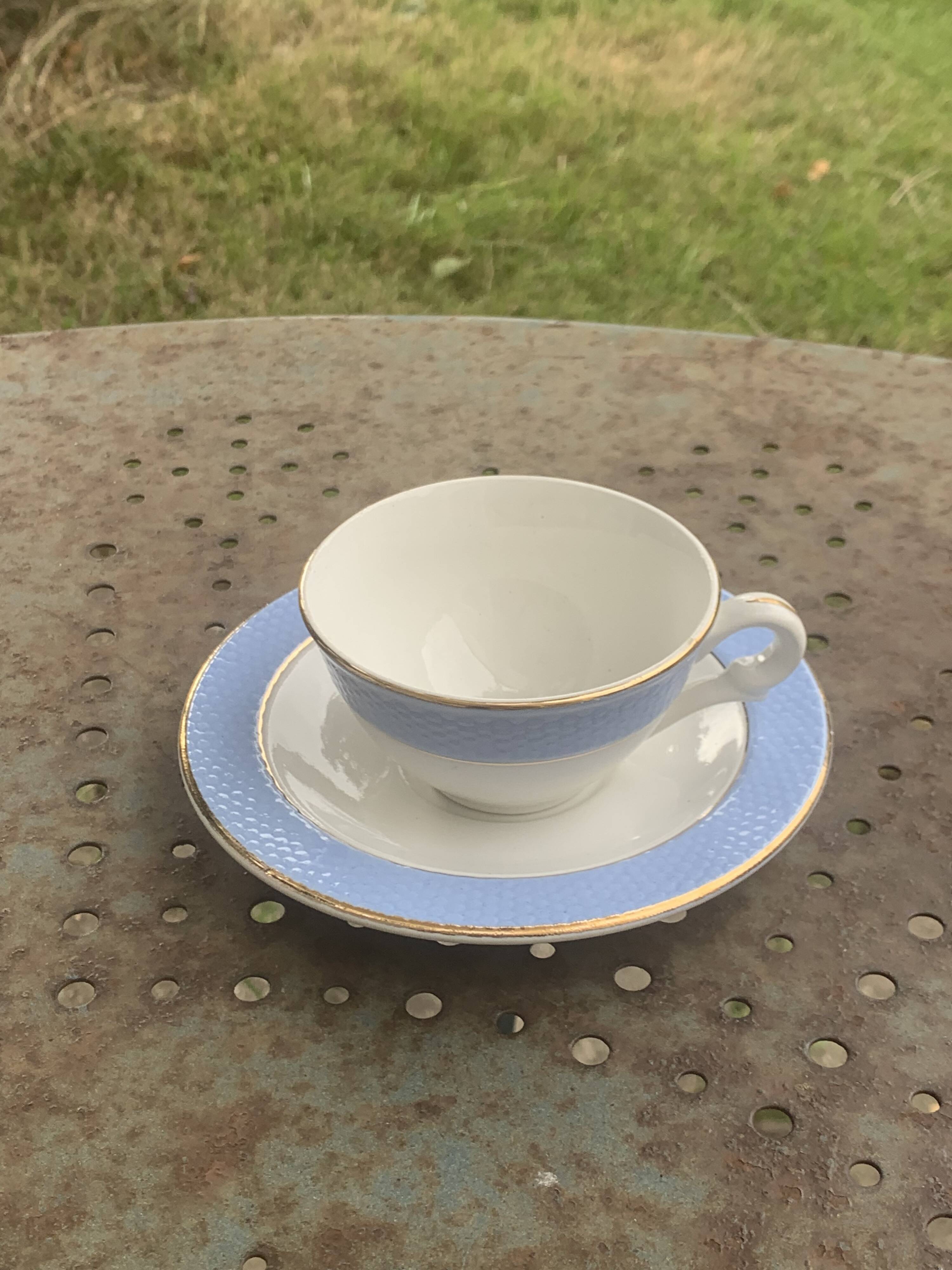 Coffee service, composed of 17 pieces, Poreylor, l amandinoise, vintage