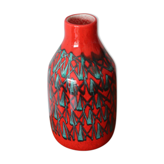 Ceramic vase middle XXth Scandinavian design signed Dansac