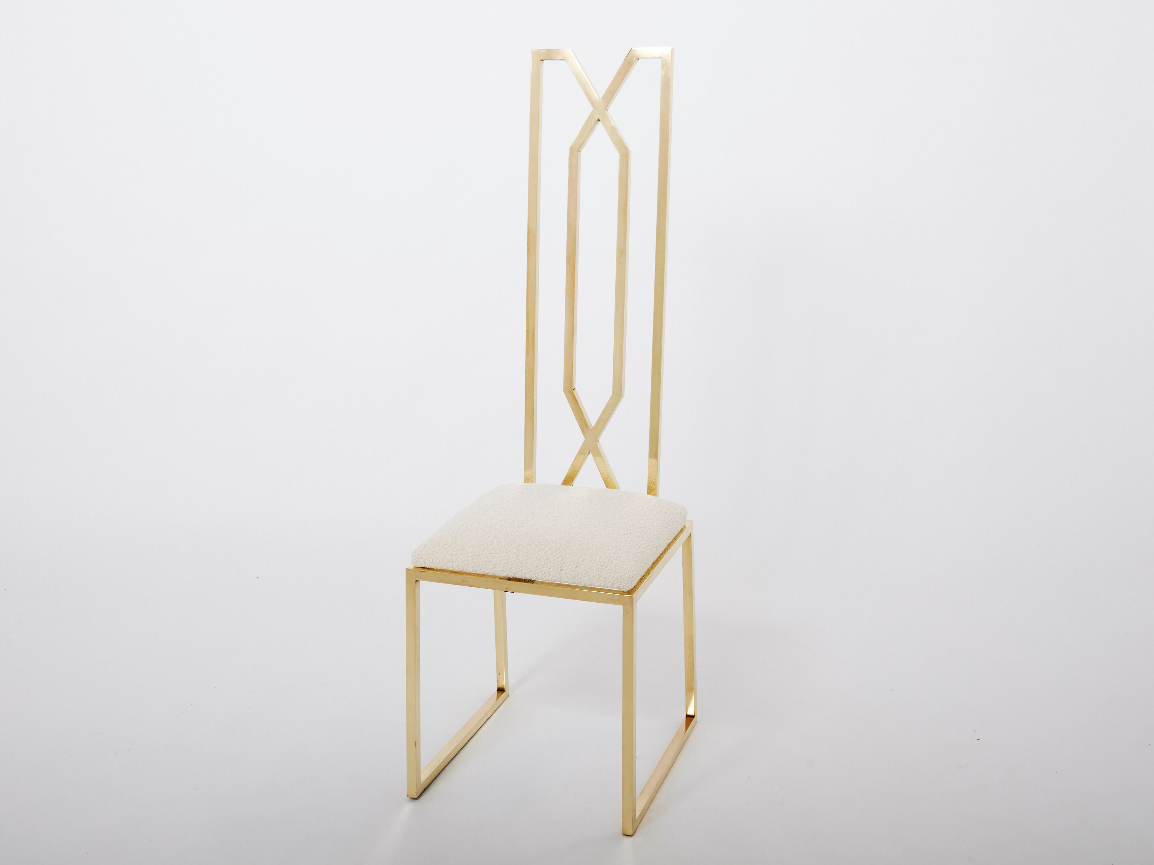 Pair of brass chairs Alain Delon for Jean Charles 1970
