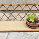 Vintage rattan wall shelf