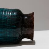Vase en faïence à coulures, accolay, 1950s