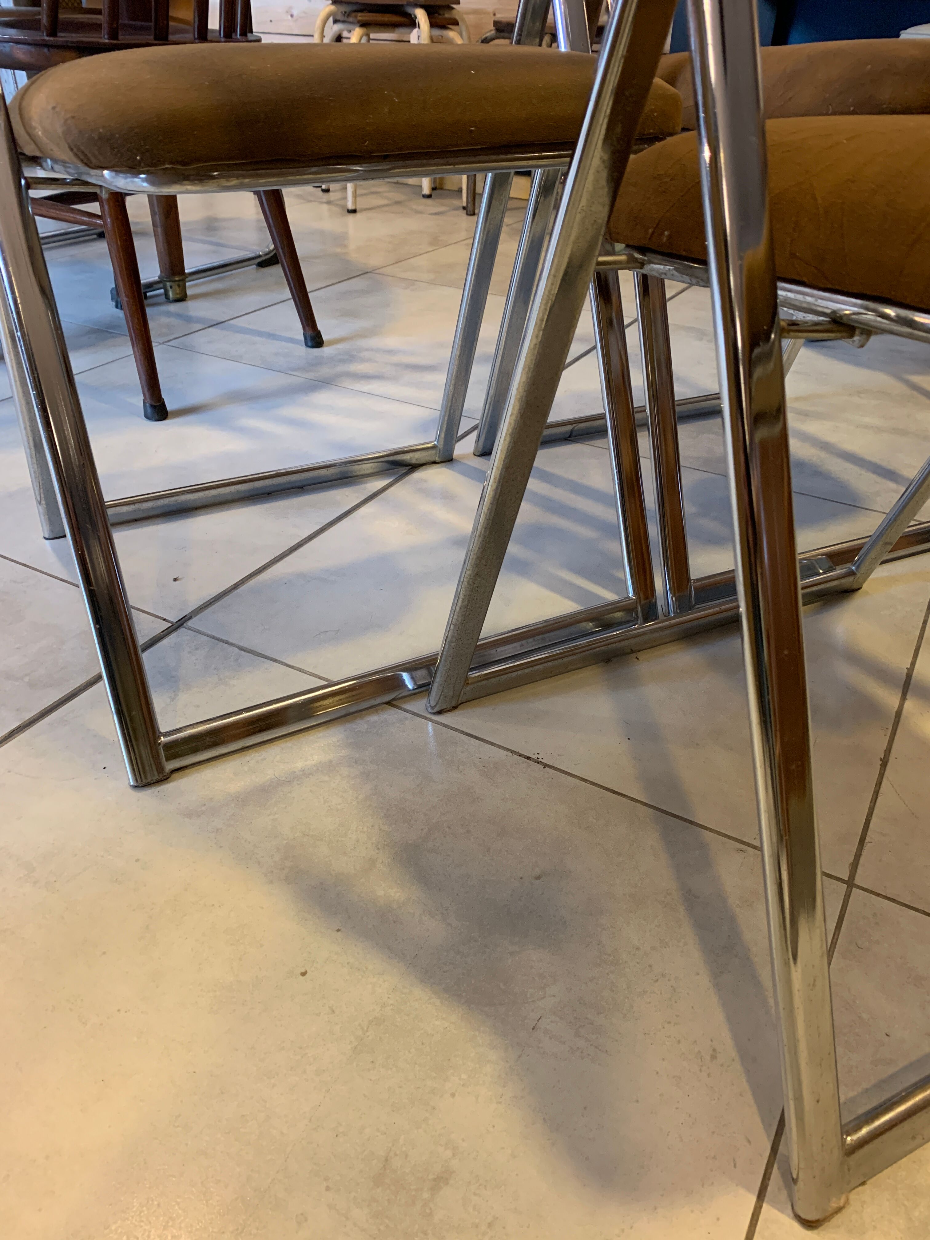 Series of vintage folding chairs