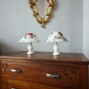Pair of vintage alabaster lamps