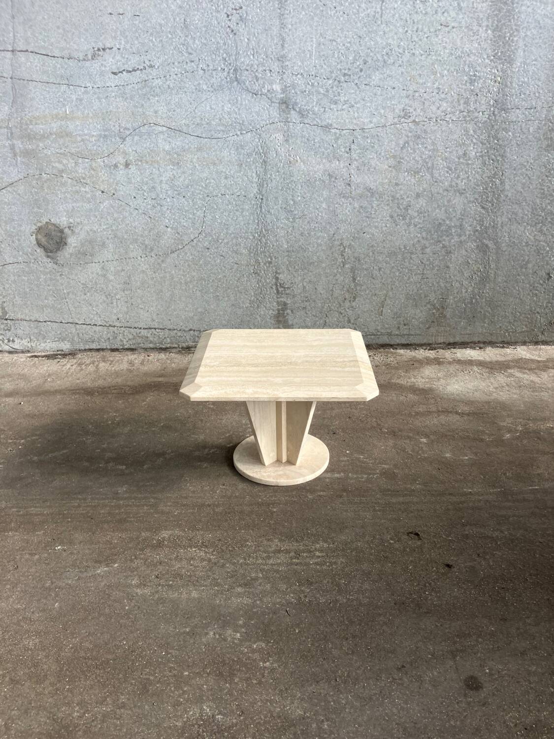 Table basse en travertin, vintage 1970